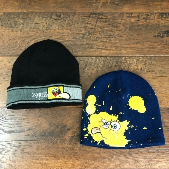 2 Nickelodeon SpongeBob Hats - Youth Size 4-16 - Picture 2 of 10